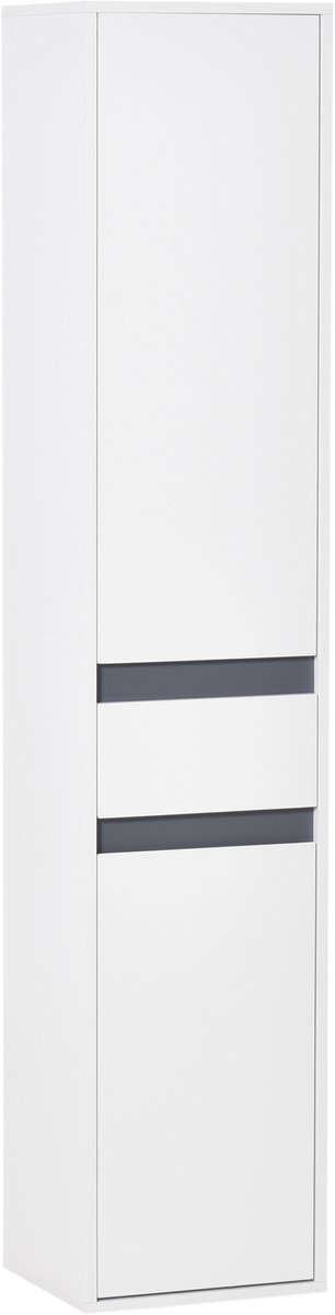 HOMCOM-Badkamerkast-Spaanplaat-35x31x172cm-Wit