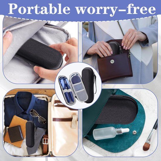 2 stuks - 20*7*5 cm - Insulinedoos - Insulinekoeler Reiskoffer - Insulinepen Etui - Kleine Medicijnkoelbox - Insulinekoeler Harde Koffer - Geen gel pack inbegrepen - Diabetes Opbergorganizer - voor Reizen en Dagelijks Gebruik - zwart van Merkloos — afbeelding 4