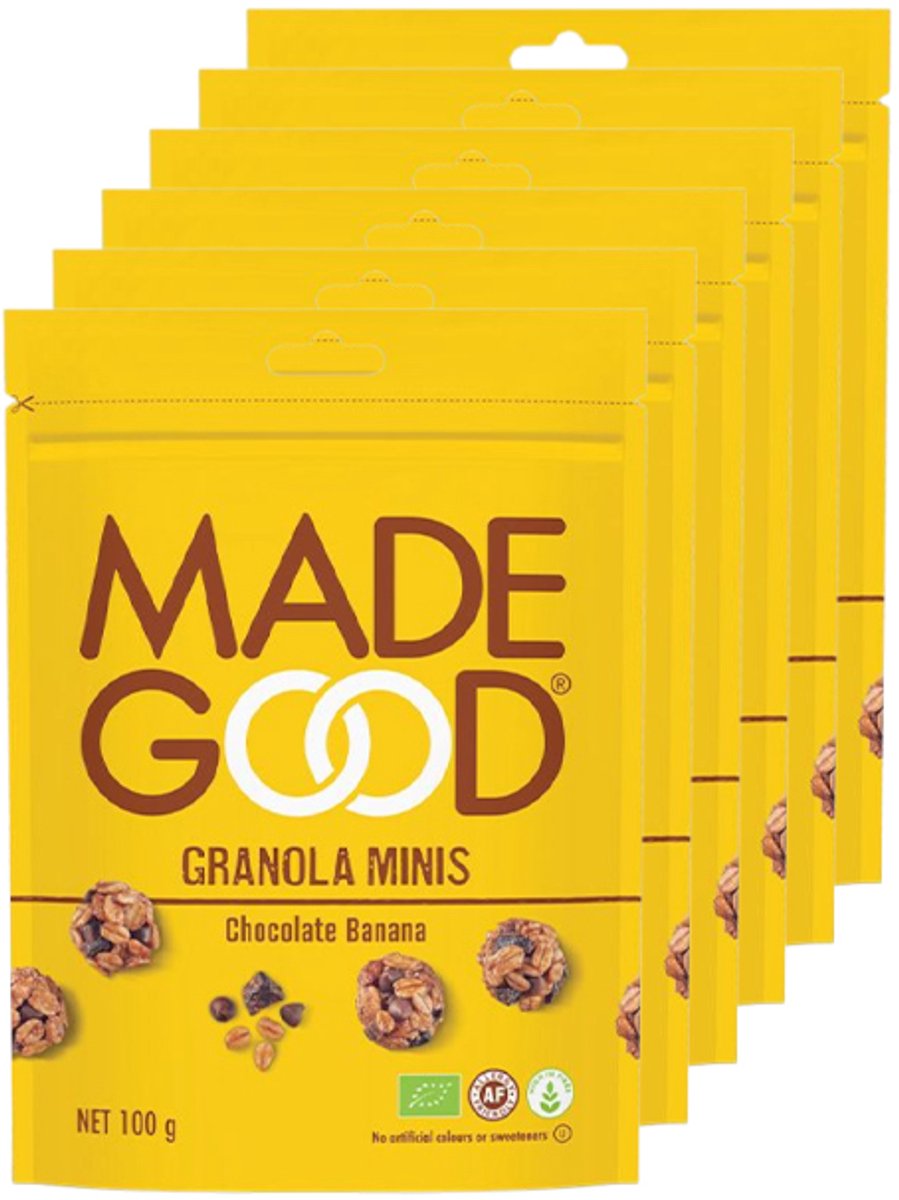 MadeGood | Granola Minis | Chocolate Banana | 6 stuks | 6 x 100 gram