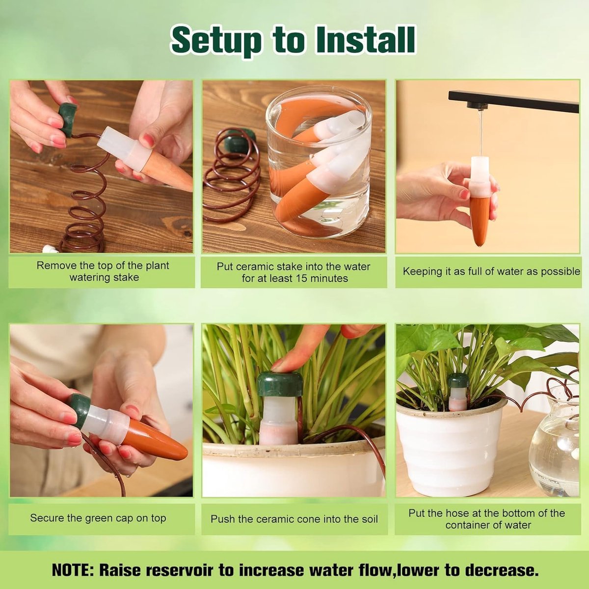 Relaxdays waterdruppelaar voor planten, set van 4, voor kamerplanten en plantenbakken, water druppelsysteem, terracotta