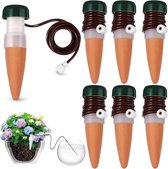 Waterdruppelaar voor Planten - 7 stuks - Terracotta - Waterdispensers voor kamerplanten - Waterdruppelaar fles - Druppelaar - Zelfbewateringssysteem - Bewateringssysteem - Zelfbewaterend irrigatiesysteem - Beregening voor kamerplanten