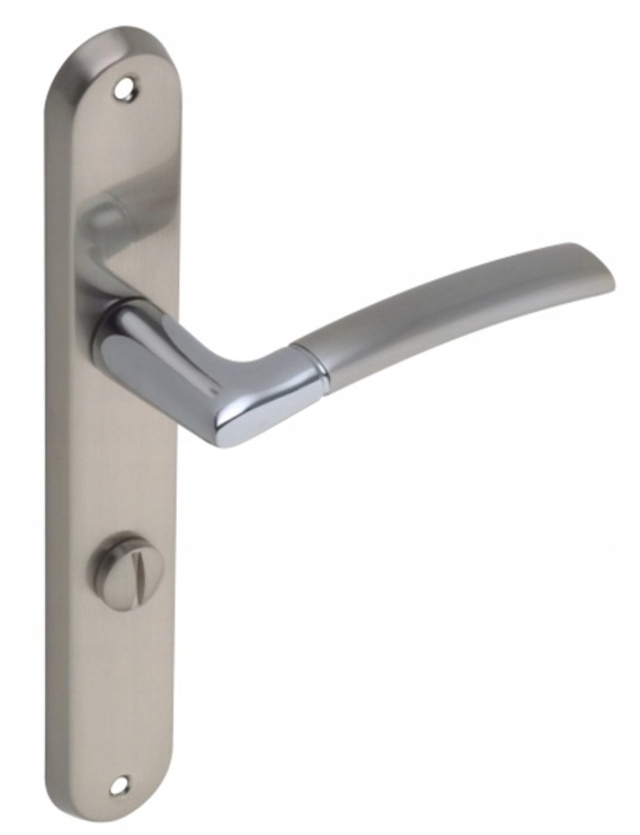 Gamet Basic Line - Deurklink - Langschild WC - Geborsteld Nikkel - Modern