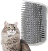 Brosse d'angle pour Chats - Auto-toilettage - Brosse de massage pour Chats - Brosse pour chat - Brosse de Massage Chats - Brosse d'épilation - Peigne Chiens Chats - Jouets pour chats - Brosse Animaux - Chat auto-toilettage - Grijs