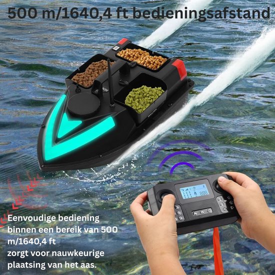 DailySupplies® Voerboot Karper - Baitboat - Hook Release - GPS van Merkloos — afbeelding 3