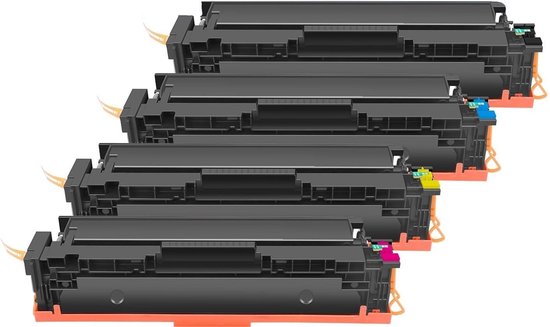 Convient pour les cartouches de toner HP 203 / 203A - Multipack 4 couleurs - Convient pour HP Color LaserJet Pro M254DW, M254NW, M280NW, M281FDW - Toners - CMJN