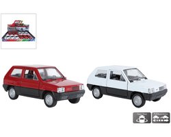 Welly Fiat Panda die cast pull back motor 11cm, verkoop per stuk speelgoed auto