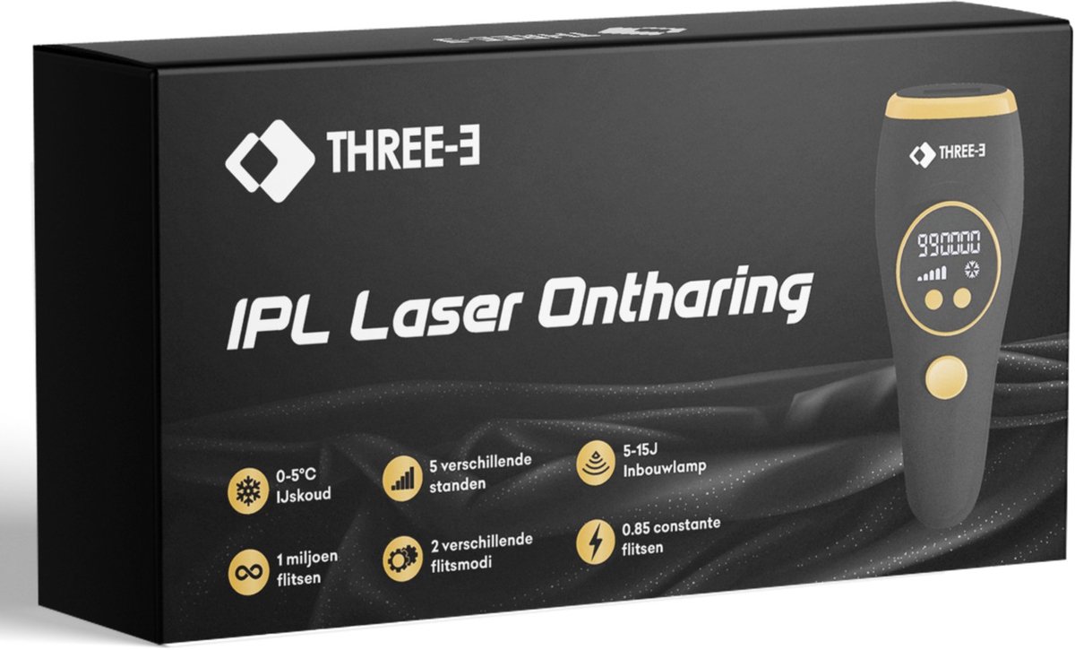 THREE-E IPL-ontharingsapparaat: 999.999 flitsen met ijskoeling thumbnail 5