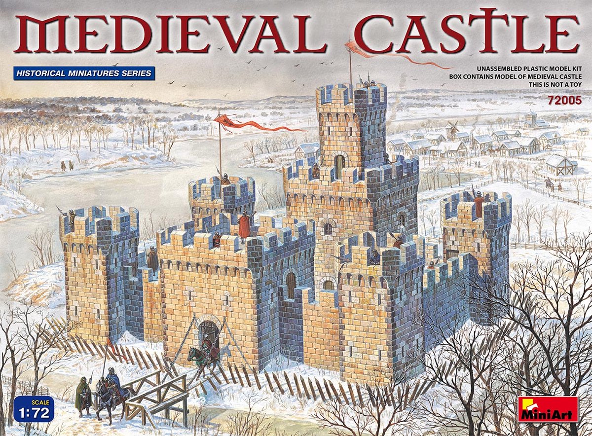 MiniArt Modelbouwpakket Militaire voertuigen - 72005 Medieval Castle Plastic - 1:72 - Modelbouw