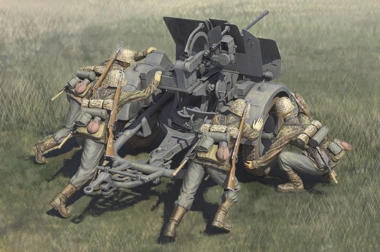 1:35 HobbyBoss 84418 équipages allemands 20mm Flak 38 - Only des chiffres ! Kit plastique