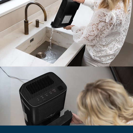 Vibrix DryFlow20 Pro Luchtontvochtiger & Luchtreiniger – 20L per dag – Bediening via App – Ionisator & UV-licht – Wasdroogfunctie – Energiezuinig – Voor Badkamer, Kelder en Zolder – Dehumidifier