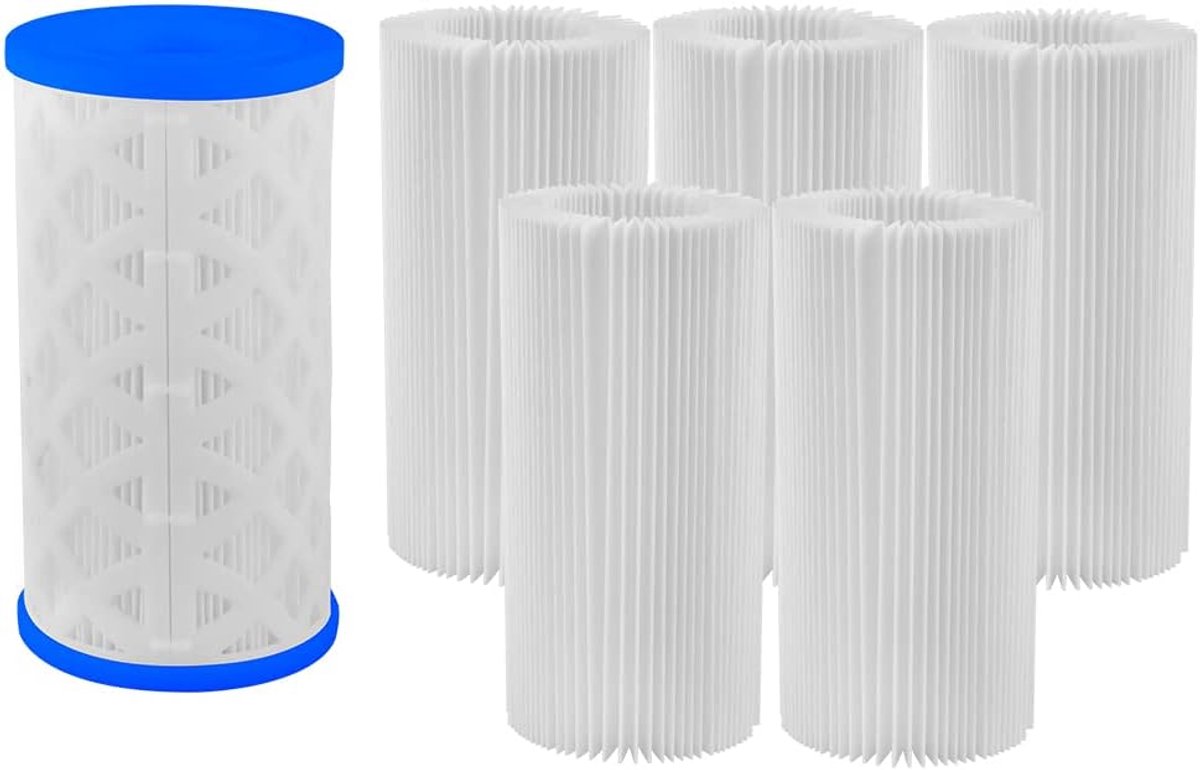 6-stuks - Zwembadfilterpatronen - Type A, C of III - Accessoires voor bovengrondse zwembaden - Zwembadfilters - Vervangende set type A/C (voor 29000E 59900E), herbruikbaar - Filterpompen - Zwembadfilters
