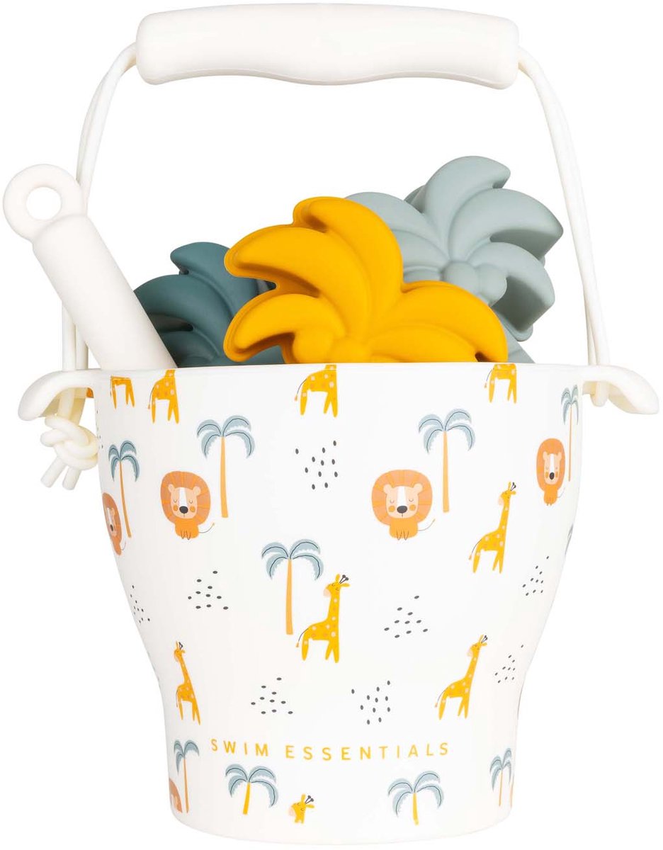 Swim Essentials Strand Speelset Jungle - Strandspeelgoed - Emmertje schepje & 3 vormpjes