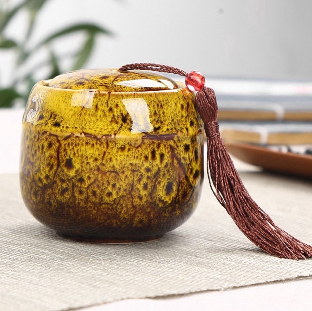 Urn - Mini Urn - Geel - Voor huisdieren honden katten of menselijk as