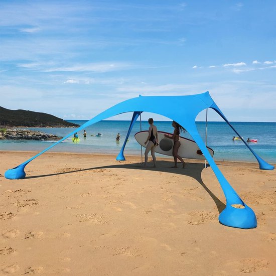 Strand schaduwtent luifel voor 3-4 personen - zonnescherm met UV-bescherming - Floving Beach Tent van Floving — afbeelding 4