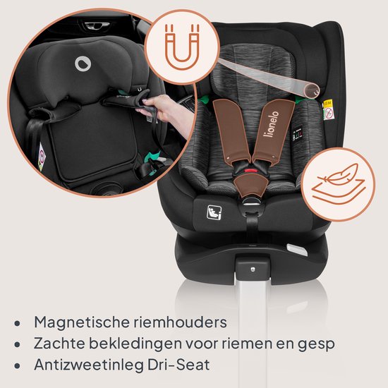 Lionelo Braam i-Size Autostoeltje - 0-36kg - ISOFIX + steunpoot - 360° draaibaar van LIONELO — afbeelding 4