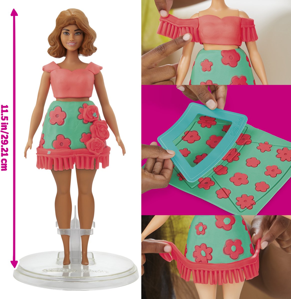 Play-Doh-set Barbie Bloemen en Franjes - Maak Poppenkleertjes - Boetseerklei — cadeau in Spellen & Speelgoed - foto 6