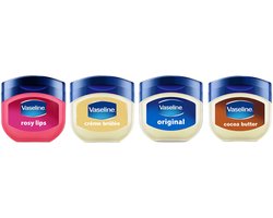 Vaseline Lip Therapy | Hydraterende Lippenbalsem | Set van 4 Rosy, Crème Brûlée, Origineel, Cacaoboter | 4 x 7g