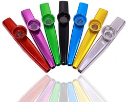 Kazoo - 7 Stuks - Metalen Kazoo Set - Fluit in Diverse Kleuren - Kwalitatieve - Ideaal voor Beginners - 12*2cm