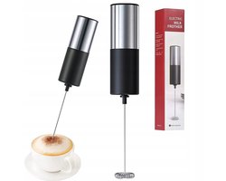 1 pcs Elektrische Melkopschuimer - Melk Opschuimer Handmatig - Koffie Mini Mixer - Draadloos op Batterijen - Zonder Stekker - Handig op de Camping - RVS