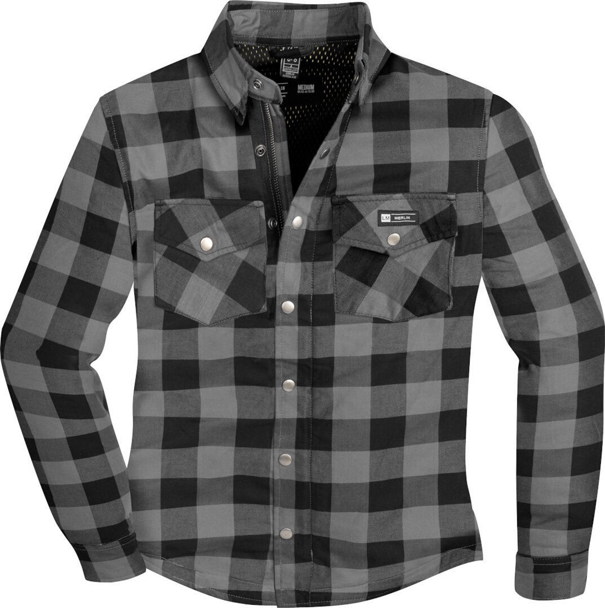 Merlin Axe Zwart Grijs Motorshirt - Shirts