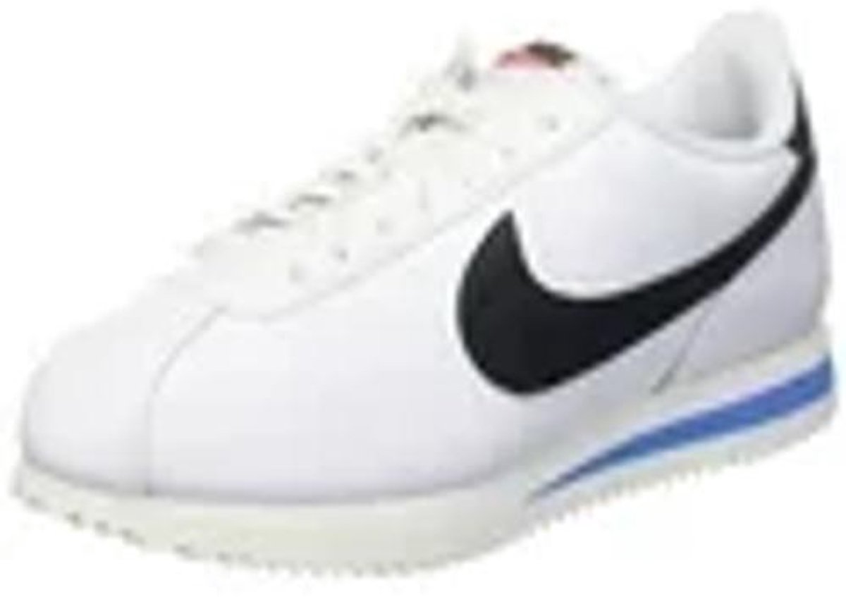 Nike Cortez Damesmaat Leren Sportschoenen DN1791-100 Zwart
