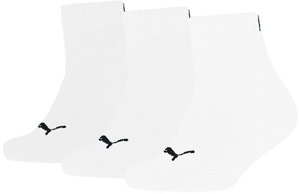 PUMA kids 3P quartersokken II Wit