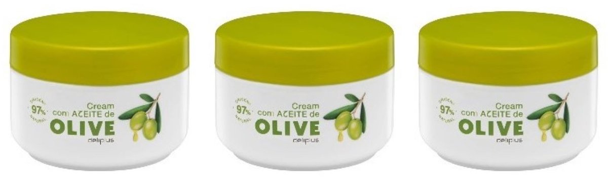 Goedkoopste Deliplus | Lichaamscrème Met Olijfolie | Cream Con Aceite De Oliva | Multipack 3 | Uit Spanje | 3 x 250ml