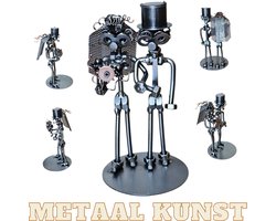 Bruid en Bruidegom-metaal kunst-metaal beeld-bruiloft-feest-liefde-het best cadeau-uniek--sinterklas gift-kerst-geschenk