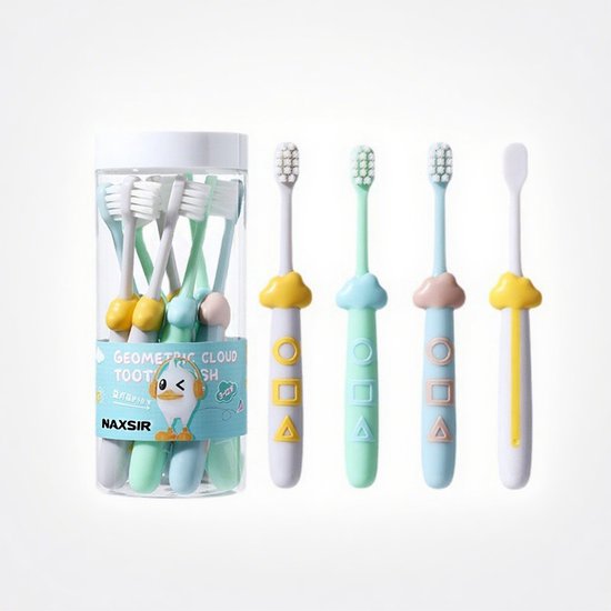 Kinder Tandenborstel Set (3-12 jaar) - Zachte borstelkop - 8 kindertandenborstels - Leuke Dieren Designs