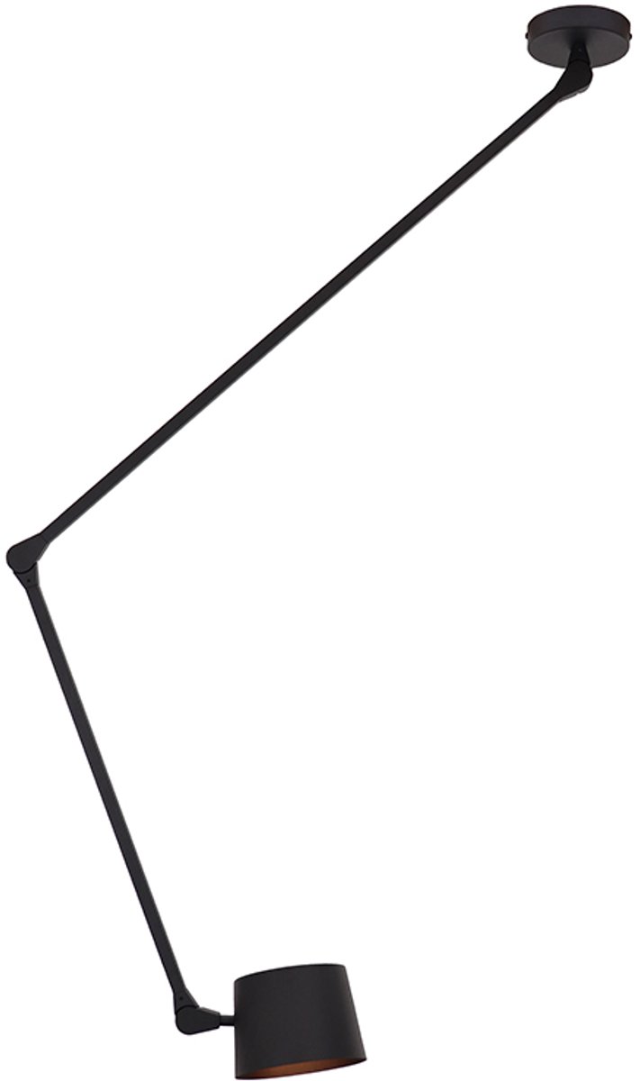 Olucia - RINKE - Plafondlamp - Zwart - Vorm: Kegel
