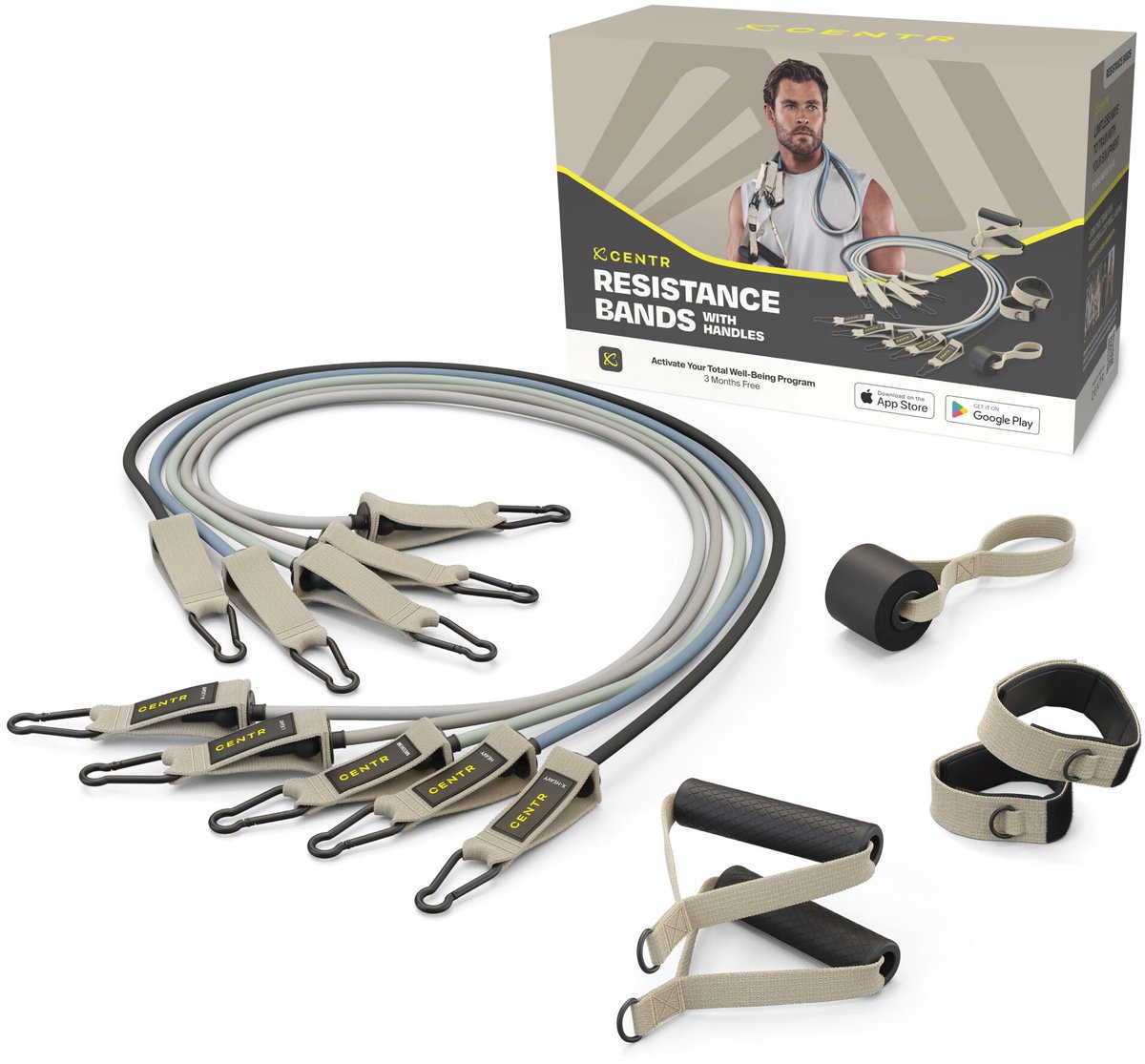 Centr CTB Resistance Bands met Handgrepen