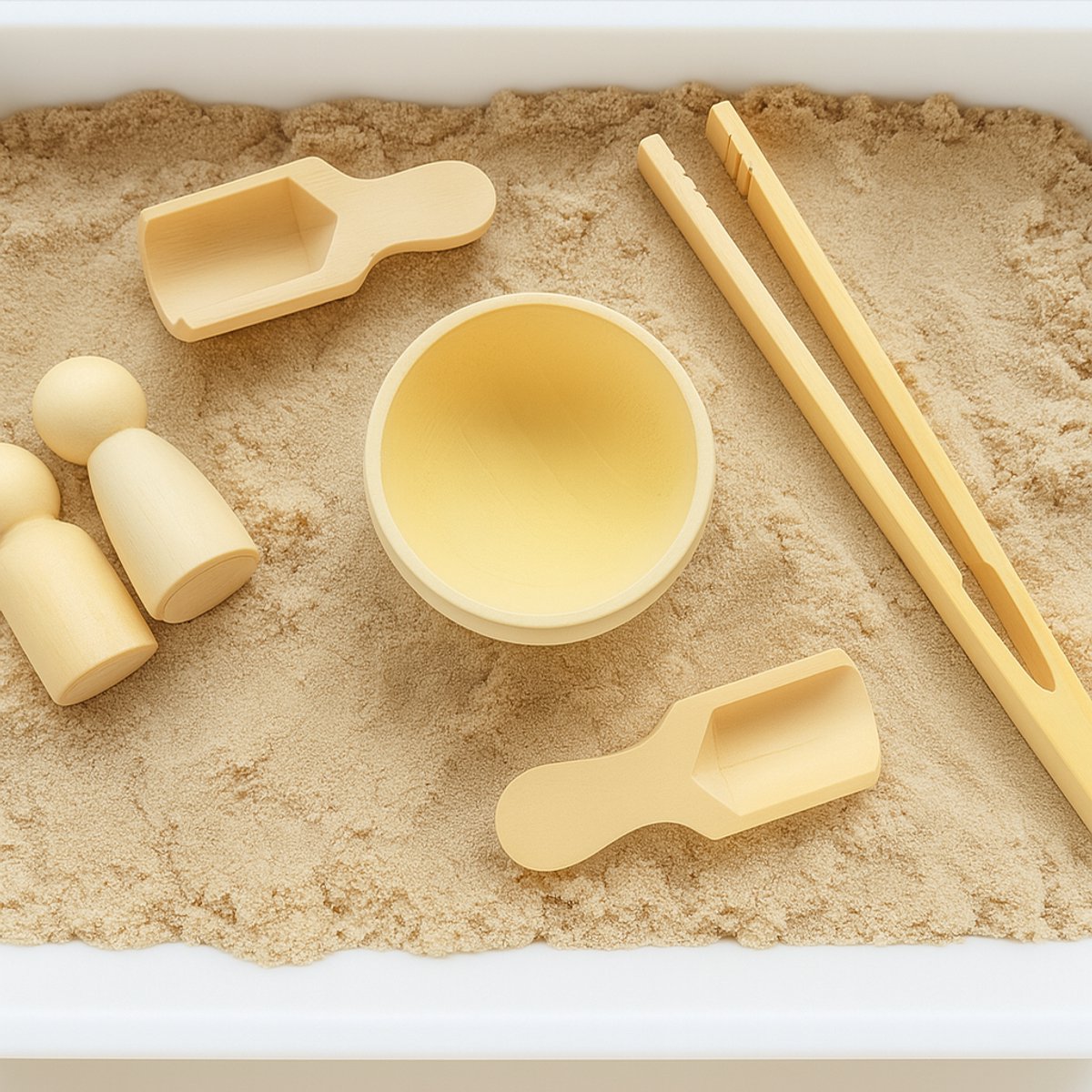 Montessori houten schepje voor sensorisch spel 9cm – Kinder Wonderland Montessori houten schepje voor sensorisch spel 9cm – Kinder Wonderland