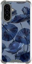 Coque antichoc pour Samsung Galaxy A56 - Fleurs sombres - Coque Extra résistante - TPU/polycarbonate - Fleurs - Violet, Transparent