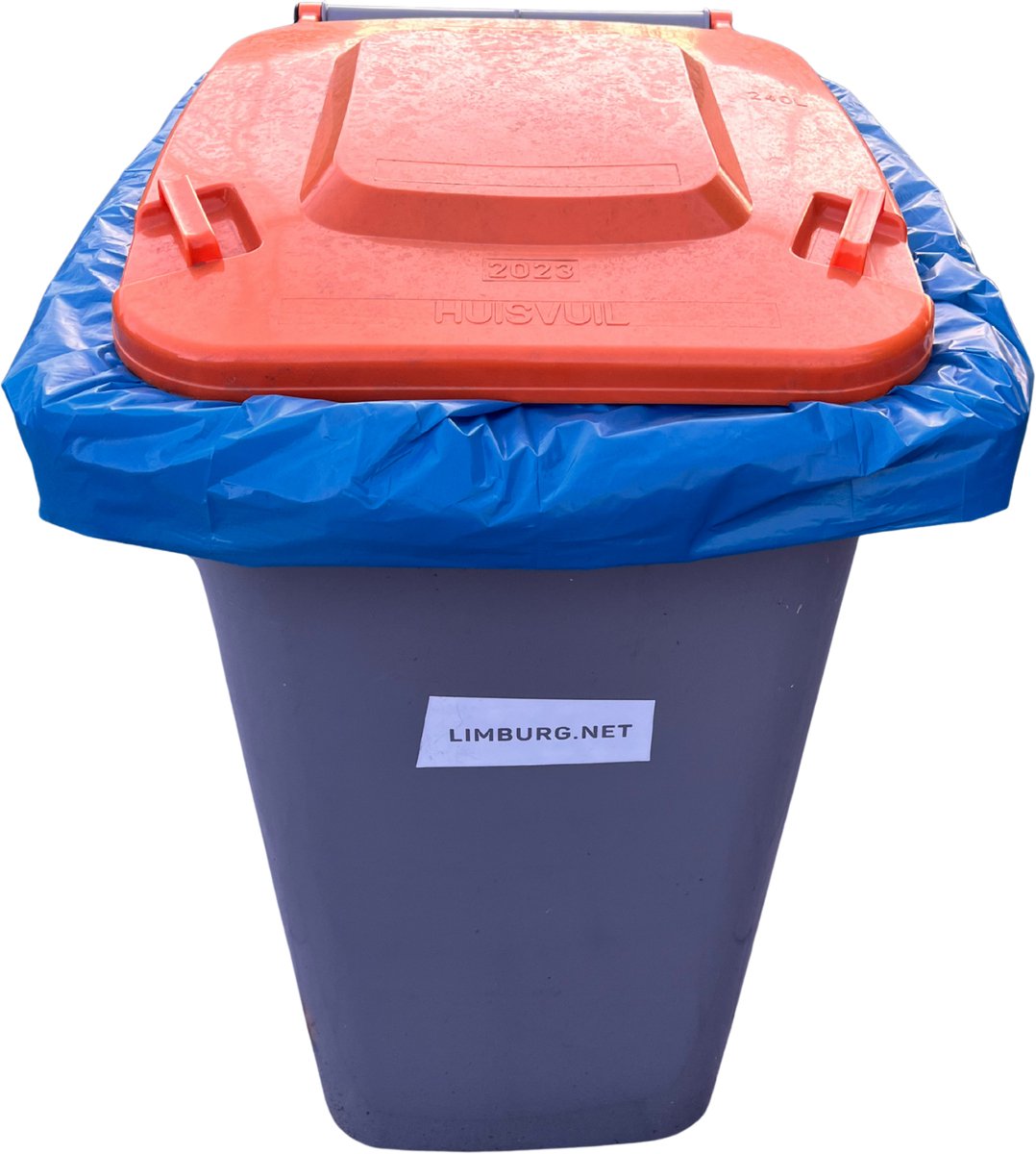 Containerzak/Afvalzak 240 liter - extra groot - extra sterk- 10 zakken- 120 cm x 135 cm groot- Ideaal voor de 240-liter vuilcontainer.