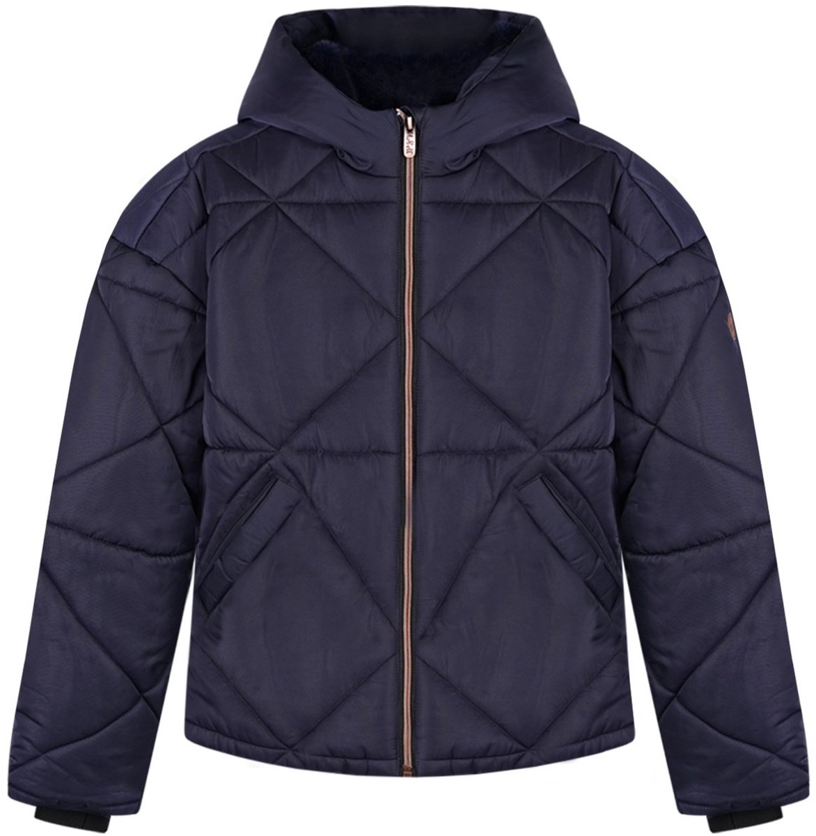NoBell' - Buffer Short Hooded Jacket - Blauw - Maat 122-128