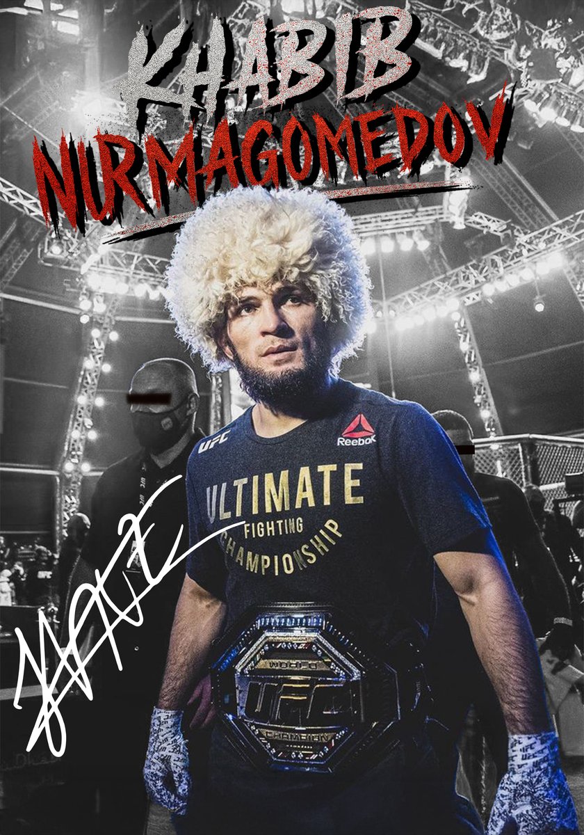 Khabib Nurmagomedov Poster Ingelijst – 23x33cm met Zwarte Lijst – MMA Kampioen – Wanddecoratie voor Fans- MMA Fighter