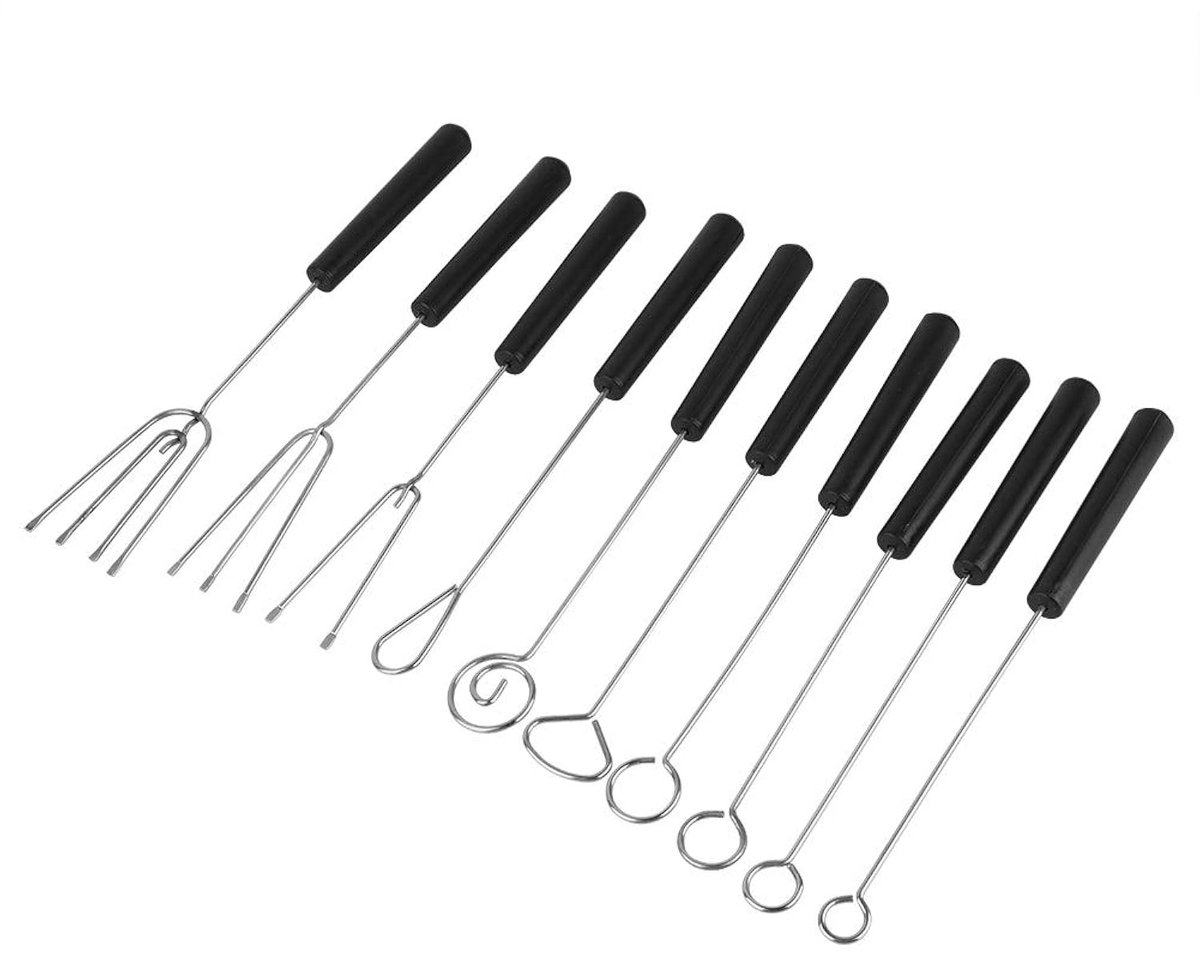 Chocolade Dipping Vork Set - 10 Stuks - Roestvrij Staal