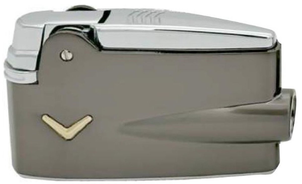 Aansteker Ronson Varaflame gunmetal met V