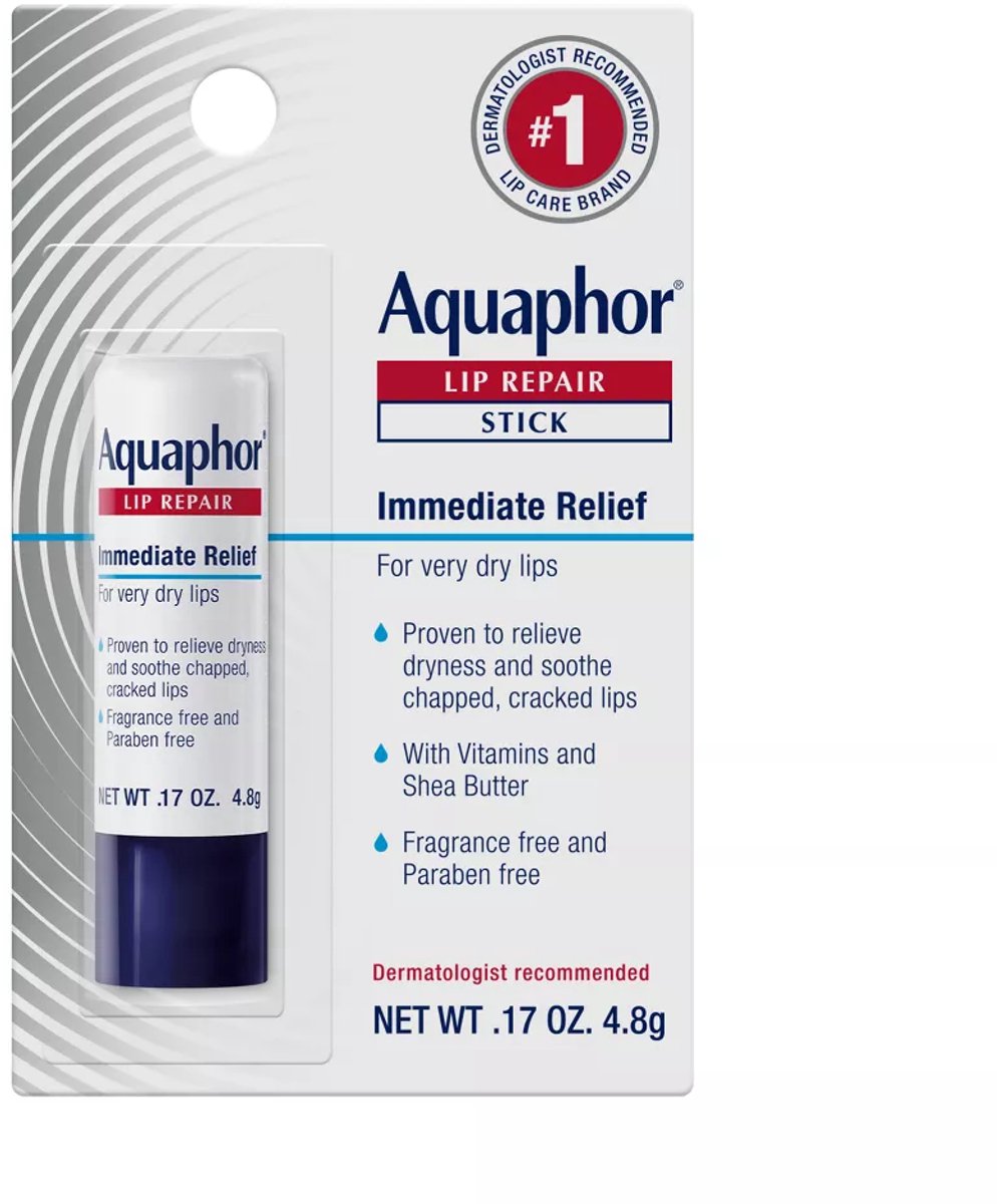 Aquaphor Lip Repair Stick – Lippenverzorging voor Droge & Gebarsten Lippen – Hydraterend – 4.8 g