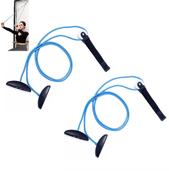 Foto: Schouder katrol schouder pulley deurkatrolsysteem katrol fitness schouderkoord schouderoefeningen comforthulpmiddelen schouderkatrol suspension trainer 2m 2 stuks