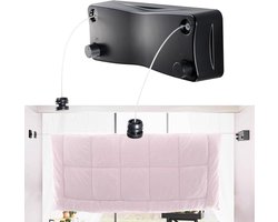 Heavy Duty Stainless Steel Retractable Clothesline 2 x 5.2m - Double Outdoor Indoor Wall Mounted Drying Line for Bathroom Balcony