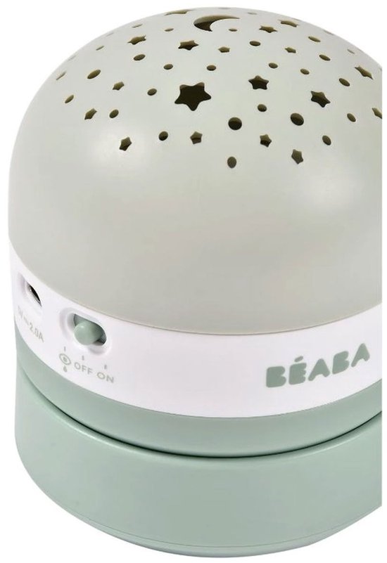 Béaba Pixie Projector Nachtlamp - Slaaphulp met Sterrenhemelprojectie, Witte Ruis & Huilsensor - Tot 100u Batterij - Compact & Draagbaa van Béaba — afbeelding 2