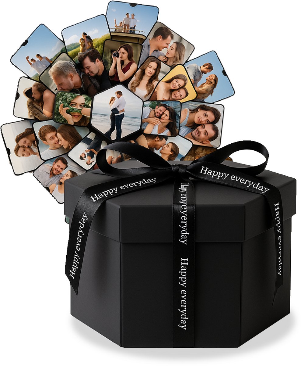 Innovaland - Explosion Box - Foto Box - Fotoalbum - Fotoboek - Mistery Box - Album - Explosie box - Knutselen - Fotobox - Opbergdoos - Unieke geschenkdoos