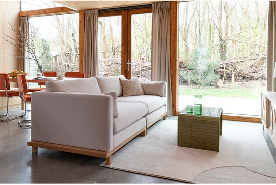 Zuiver Blossom 3-zitsbank Eiken Zand - Crème