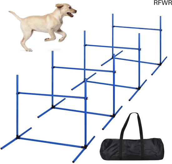 Agility trainingsset voor honden - horde, springring, stangen en tunnel voor een