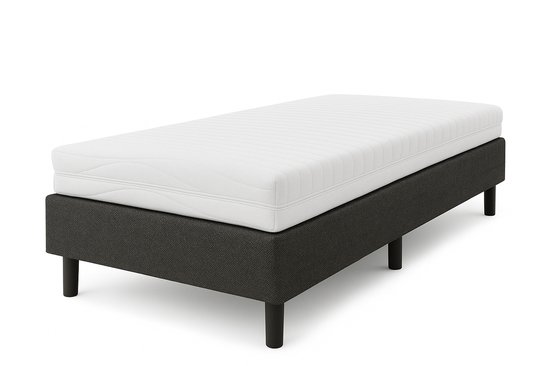 Nessa® - 80x200 - Sommier Furkan - Anthracite - Matras inclus