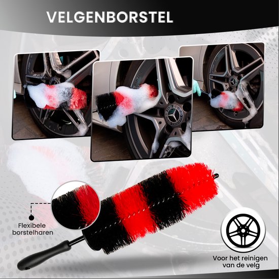 CarBrush Kit - Brosse de roue - Ensemble de brosses de voiture - Produits de polissage de voiture - Ensemble de polissage de voiture - Cire de voiture