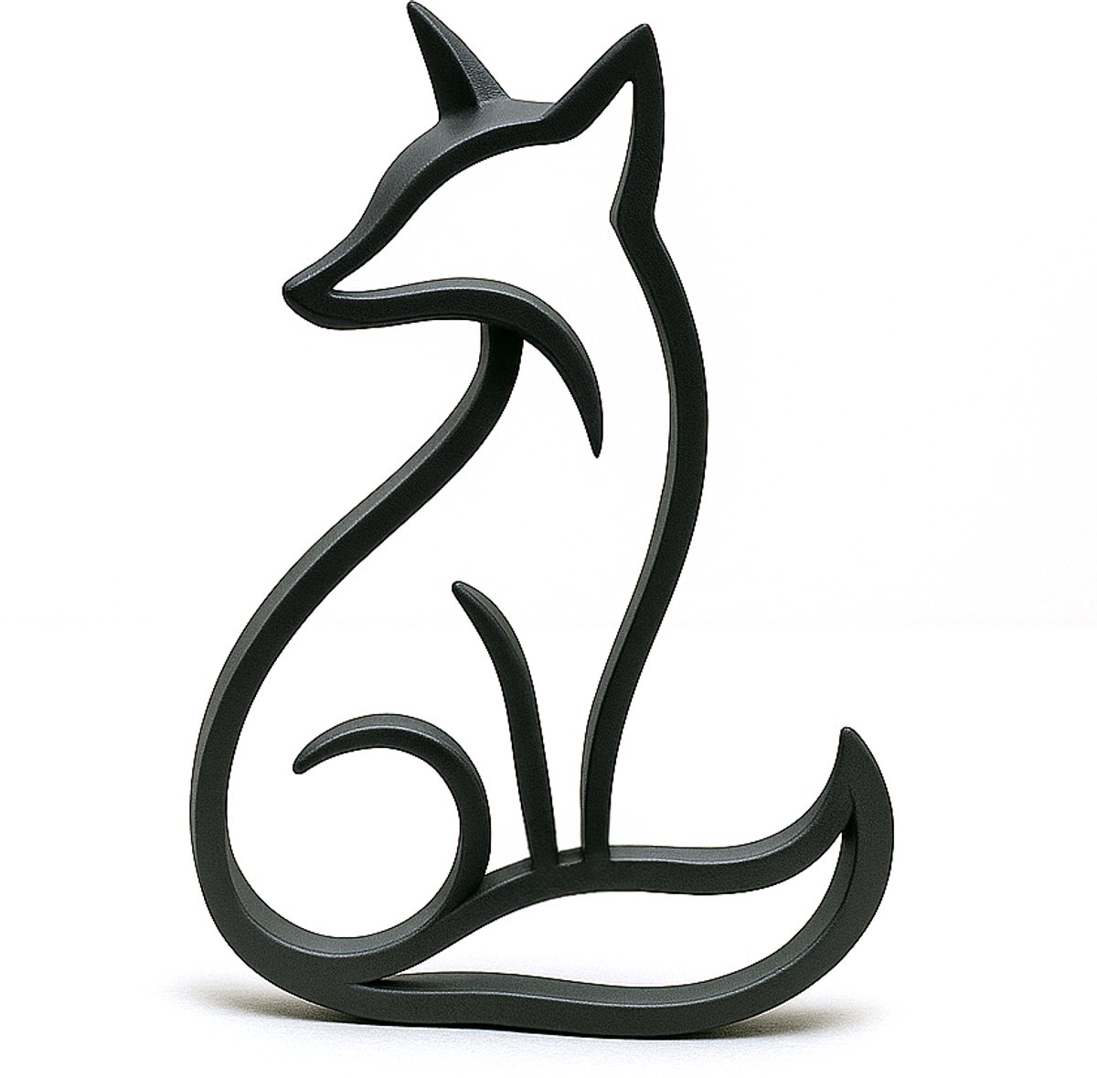 Vosbeeldje - zwart - 20 cm hoog