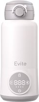 Evite Portable Bottle Warmer - Draagbare Flessenwarmer Onderweg - Draadloos & Oplaadbaar - BPA Vrij - USB-C - 13500 mAh - 450ML - Wit