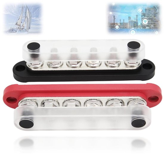 Power Distribution Block Terminal Stud Busbar 12V-48V 2 stuks 6 X 5/16 ...